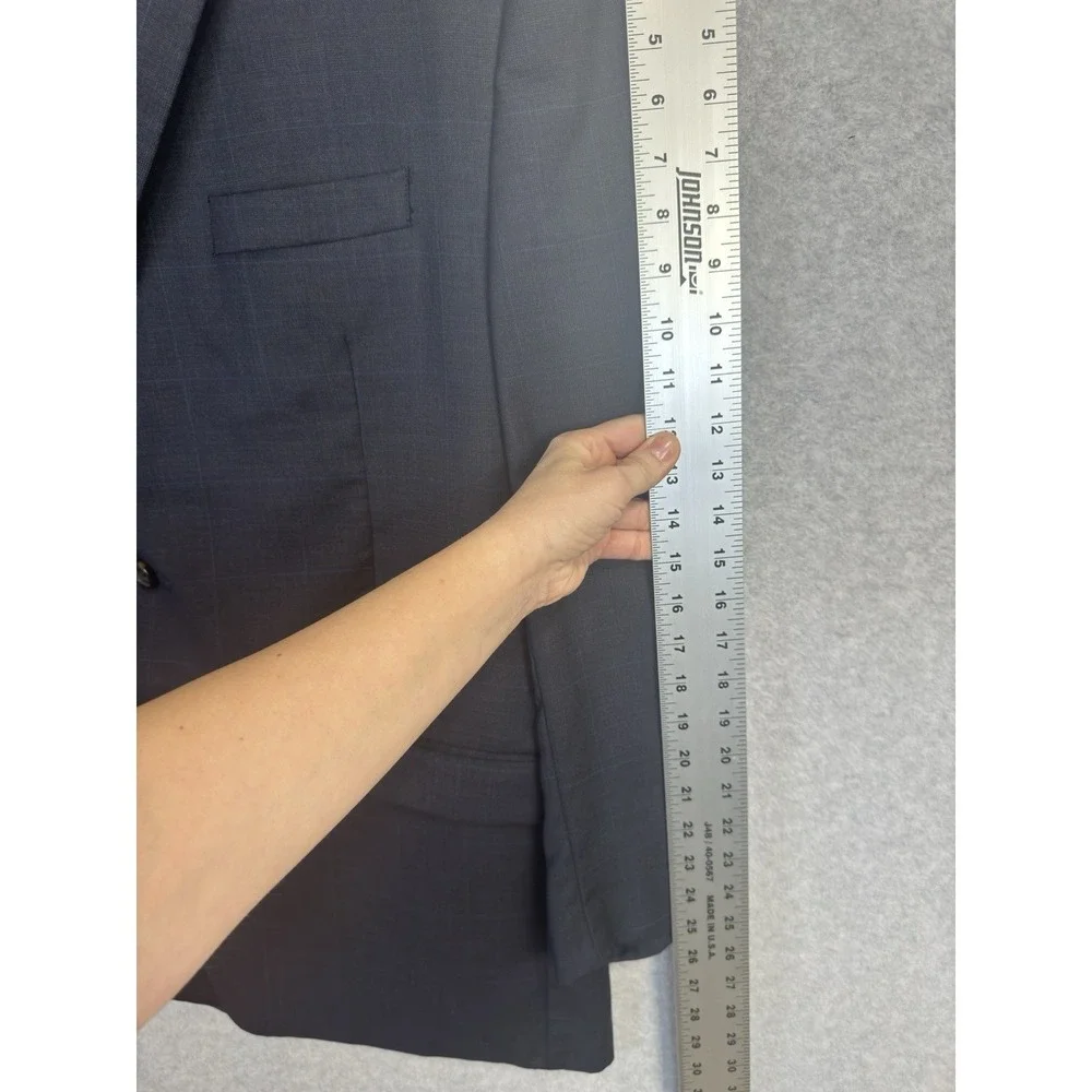 Lauren Ralph Lauren 42R 42x32 Blue‎ Glenn Check 100% Wool Mens Suit